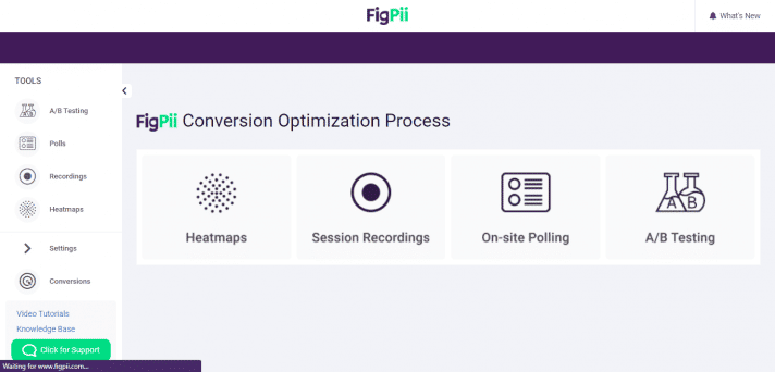 Figpii dashoard - Invesp
