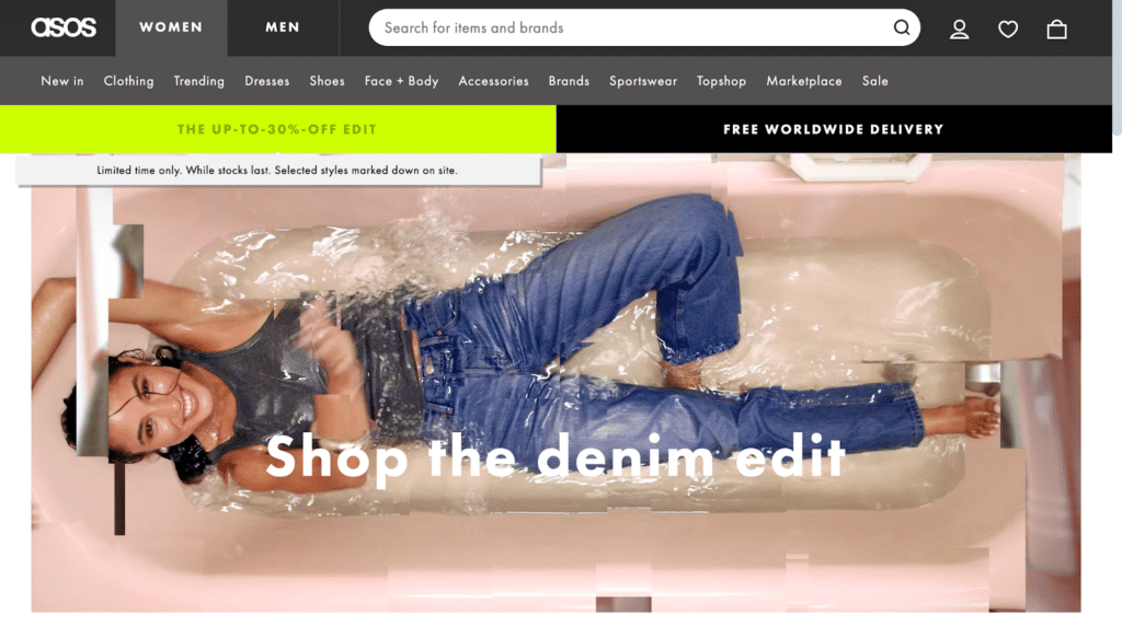 ecommerce store pages
